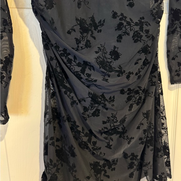Abercrombie & Fitch Black Floral Long Sleeve Dress - Picture 3 of 6